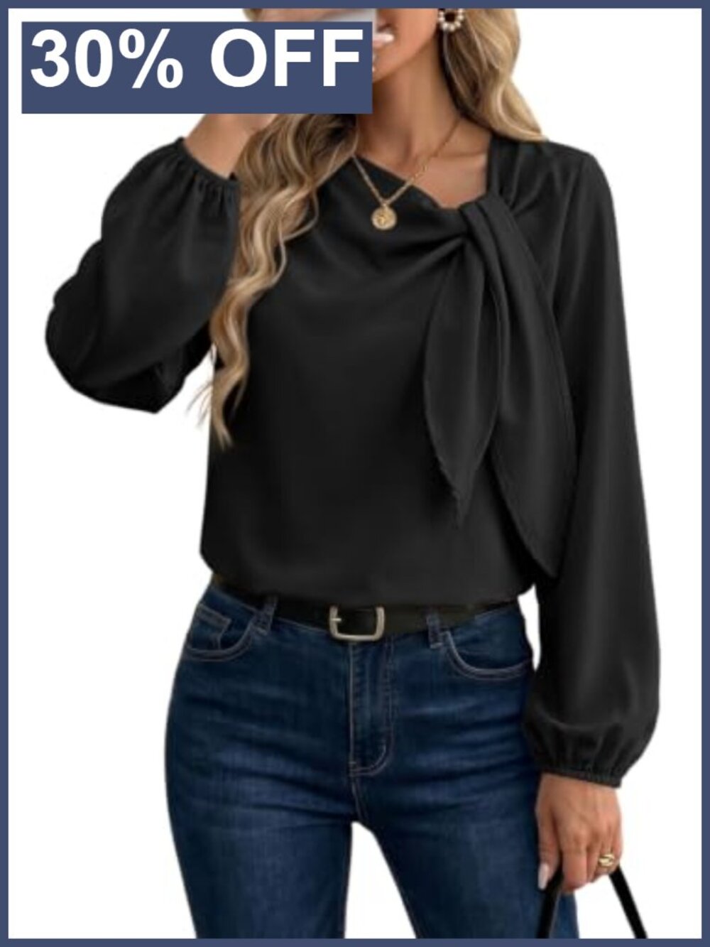 Women's Asymmetrical Neck Business Casual Blouse Long Sleeve
